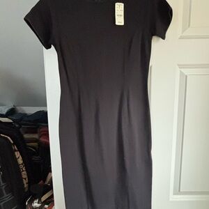 Brooks Brothers Elegant Black Midi Dress